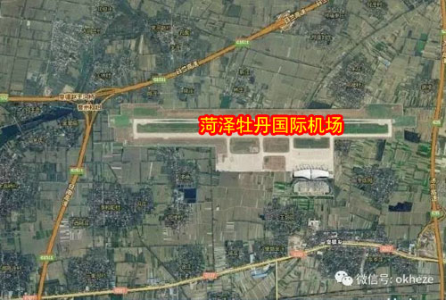 菏泽机场卫星地图