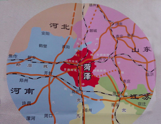 菏泽位置图