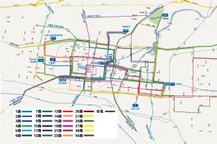 菏泽城区公交综合线网图