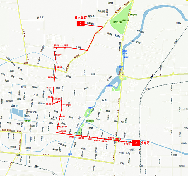 2路  火车东站----菏泽市职业技术学院