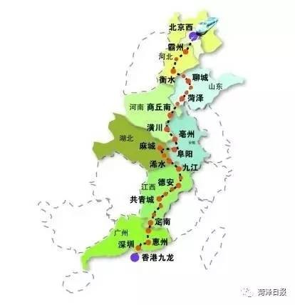 京九高铁路线 京九高铁路线